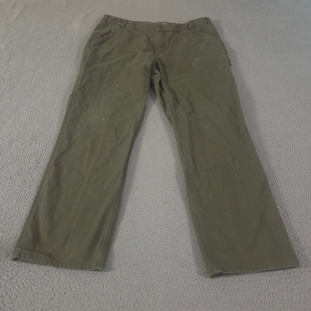 Carhartt Pants Mens 40x32 Olive Relaxed Straight Rugged Flex Duck Dungaree